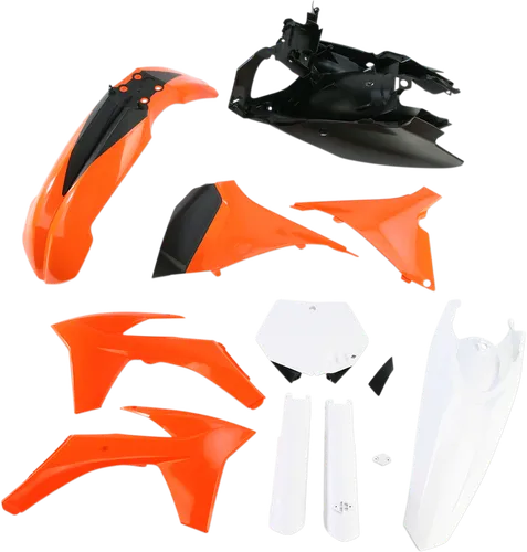 Acerbis Complete Plastic Fender Body Kit OE Orange/Black/White