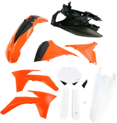 Acerbis Complete Plastic Fender Body Kit OE Orange/Black/White