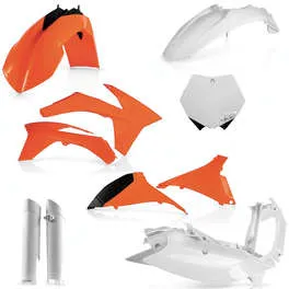 Acerbis Complete Plastic Fender Body Kit OE Orange/White/Black