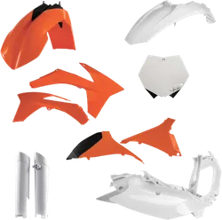 Acerbis Complete Plastic Fender Body Kit OE Orange/White/Black