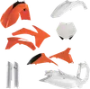 Acerbis Complete Plastic Fender Body Kit OE Orange/White/Black
