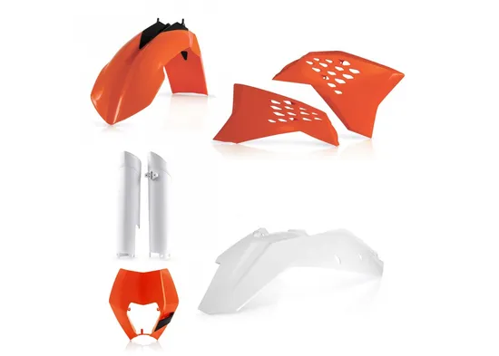 Acerbis Complete Plastic Fender Body Kit OE Orange/White