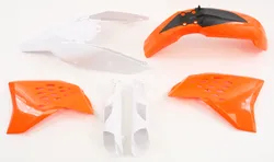 Acerbis Complete Plastic Fender Body Kit OE Orange/White
