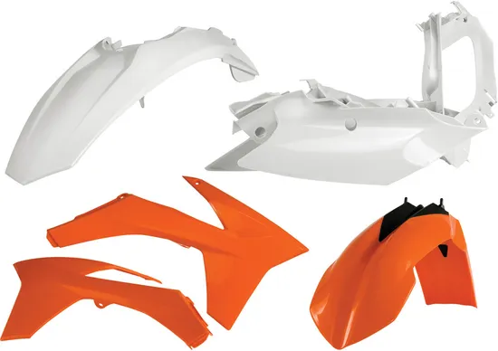 Acerbis Plastic Fender Body Kit Orange White Black