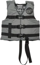 Fly Racing Child Nylon Floatation Vest Gray Child 20 to 25