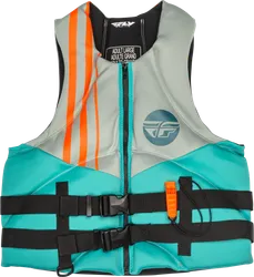 Fly Racing Neoprene Floatation Vest Blue Gray Orange Adult XS