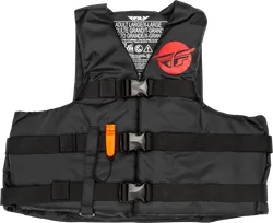 Fly Racing Nylon Flotation Vest Black Red Adult XS