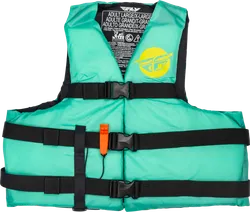Fly Racing Nylon Flotation Vest Green Yellow Adult 2XL