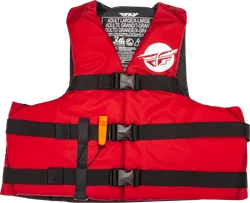 Fly Racing Nylon Flotation Vest Red White Adult XS