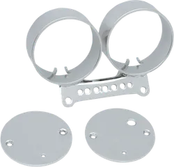 DS Chromed Steel Double Gauge Bracket Mount