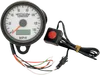 DS MPH 2.4in White Face Mini Electric Speedometer w Odometer