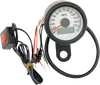 DS MPH White Face Mini Electric Speedometer w Odometer