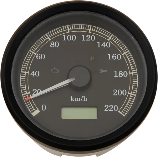 DS 3.375 inch Black Bezel Electronic Speedometer KMH 1