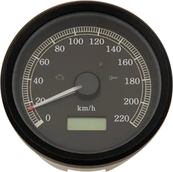 DS 3.375 inch Black Bezel Electronic Speedometer KMH