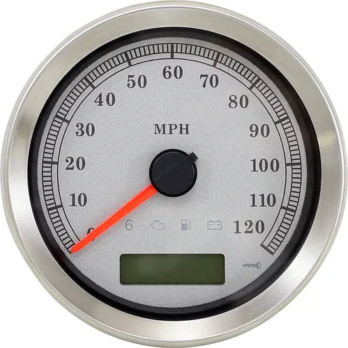 DS 4 in MPH Silver Face Programmable Electronic Speedometer
