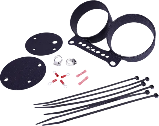 DS Wrinkle Black Steel Double Gauge Mount Bracket