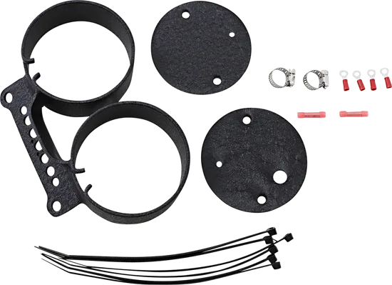 DS Wrinkle Black Steel Double Gauge Mount Bracket