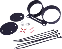 DS Wrinkle Black Steel Double Gauge Mount Bracket