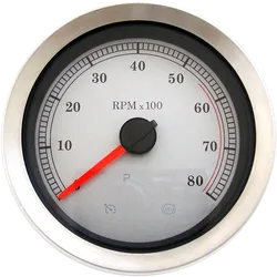 DS 4 in White Face Electronic Tachometer