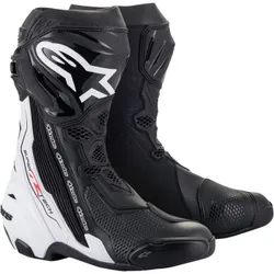 Alpinestars Supertech R Boots Adult 11.5 Black White