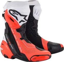 Alpinestars Supertech R Vented Boots Adult 12 Black Orange