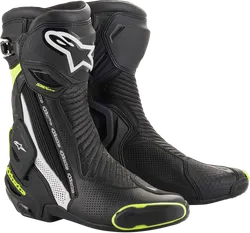 Alpinestars SMX Plus Vented Boots Adult 6 Black White Yellow