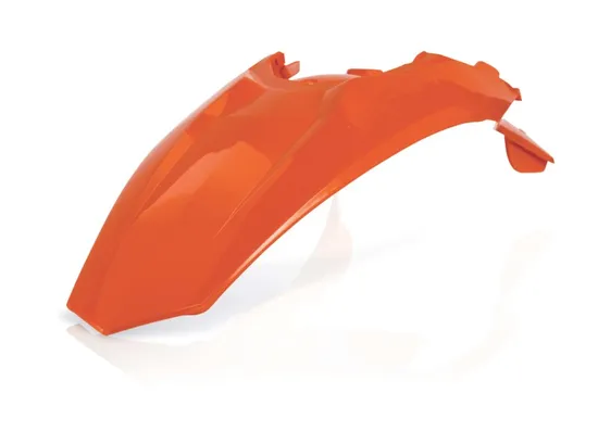 Acerbis Rear Fender Orange w Brake LIght Tabs 4