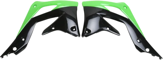 Acerbis Left Right Radiator Shrouds Green Black