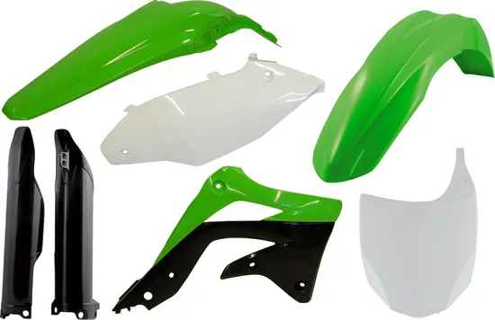 Acerbis Complete Plastic Fender Body Kit OE Green/White/Black