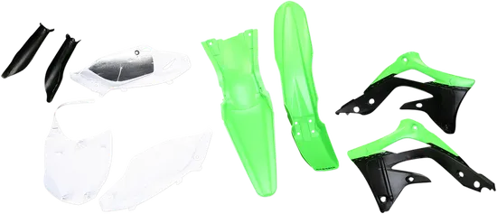 Acerbis Complete Plastic Fender Body Kit OE Green/White/Black