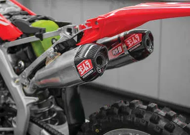 Yosh RS-9T Signature Dual Slip On SS Exhaust Pipe Honda CRF450R-RX