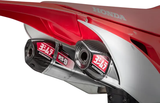 Yosh RS-9T Signature Dual Slip On SS Exhaust Pipe Honda CRF450R-RX