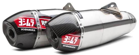 Yosh RS-9T Signature Dual Slip On SS Exhaust Pipe Honda CRF450R-RX