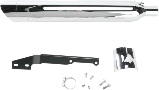 Cobra Chrome 4in Steel Scalloped Slip On Muffler