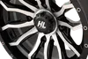 HL21 Front Rear Wheel Gloss Black Machined 22x7 4/137 4+3 10mm