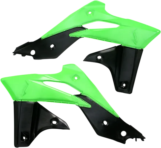 Acerbis Left Right Radiator Shrouds Green Black