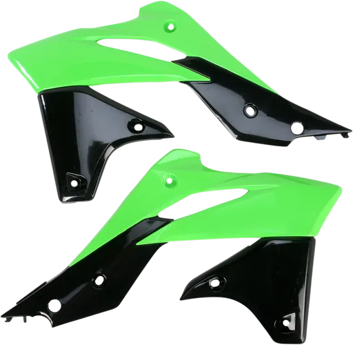 Acerbis Left Right Radiator Shrouds Green Black