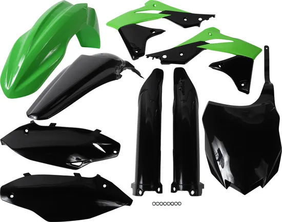 Acerbis Complete Plastic Fender Body Kit OE Green/Black