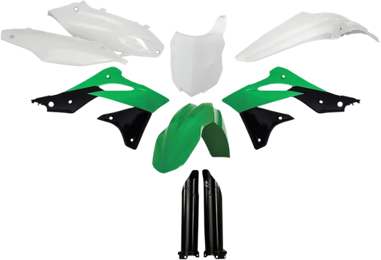 Acerbis Full Plastic Fender Body Kit OE White/Green/Black