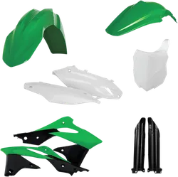 Acerbis Complete Plastic Fender Body Kit Green/White/Black