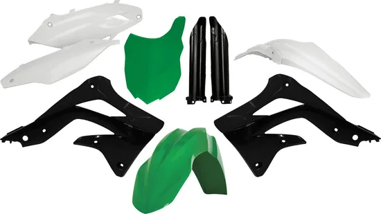 Acerbis Complete Plastic Fender Body Kit Green/White/Black