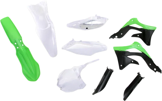 Acerbis Full Plastic Fender Body Kit Green/White/Black
