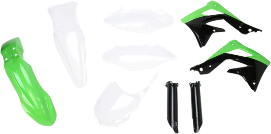 Acerbis Full Plastic Fender Body Kit Green/White/Black