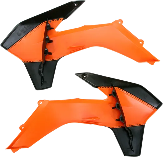 Acerbis Left Right Radiator Shrouds Orange Black