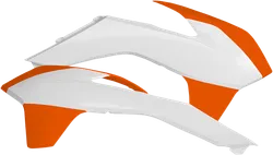 Acerbis Left Right Radiator Shrouds White Orange