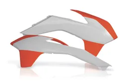 Acerbis Left Right Radiator Shrouds White Orange