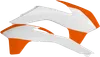 Acerbis Left Right Radiator Shrouds White Orange