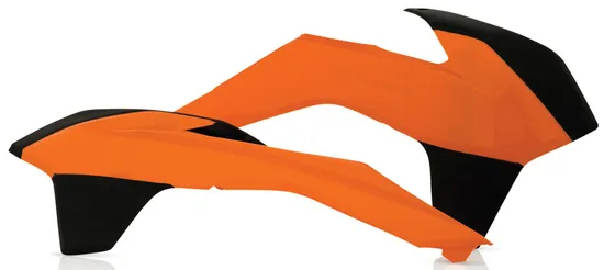 Acerbis Left Right Radiator Shrouds Flourescent Orange Black