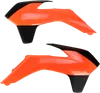 Acerbis Left Right Radiator Shrouds Flourescent Orange Black