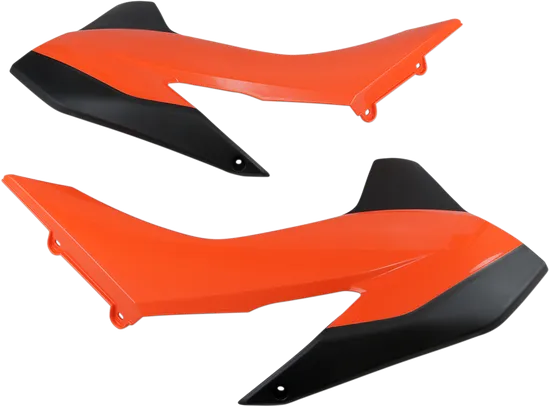 Acerbis Left Right Radiator Shrouds Orange Black OE 16